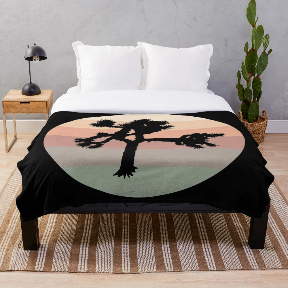 U2 The Joshua Tree Plush Blanket featuring the iconic desert landscape
