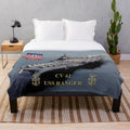 USS Ranger aircraft carrier plush blanket