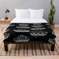 Plush blanket featuring iconic World War II tanks