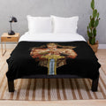 Conan the Barbarian-inspired plush blanket with sword and muscles
