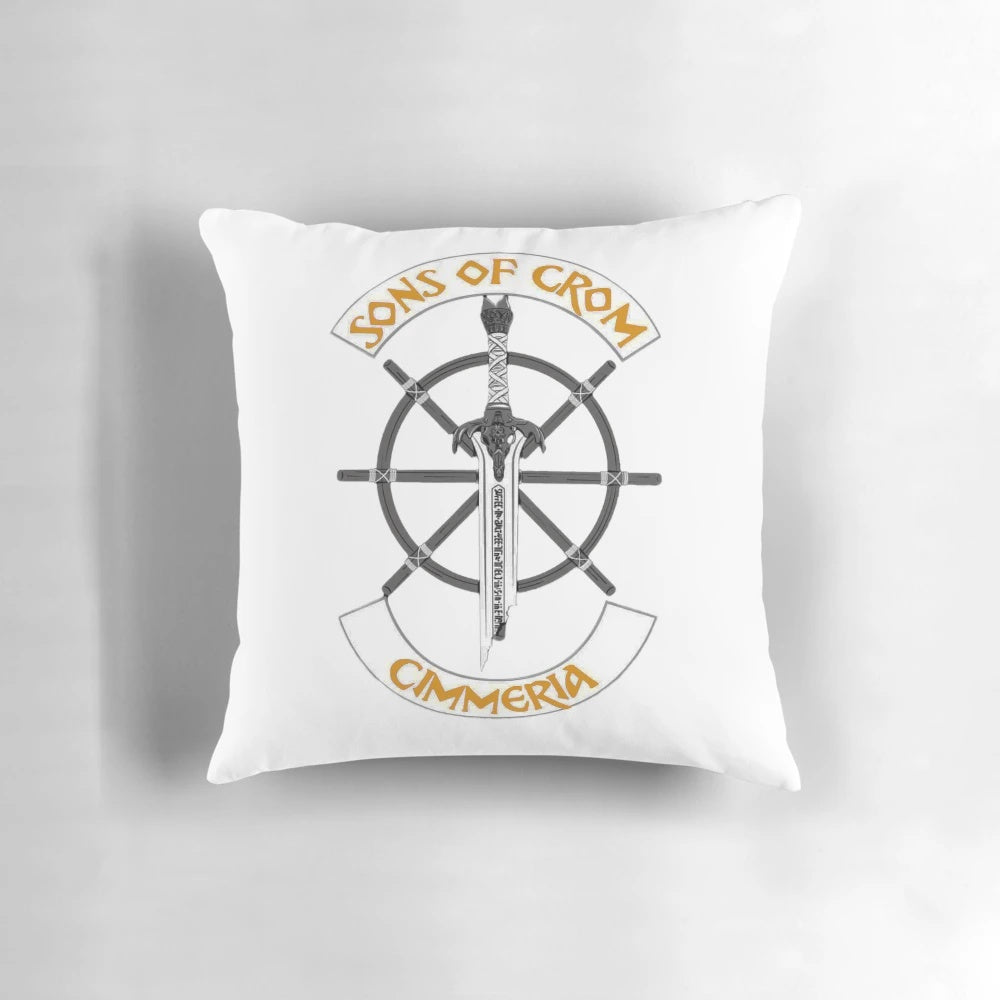 Conan the Barbarian Sons of Crom Biker Patch Design Decorative Pillow