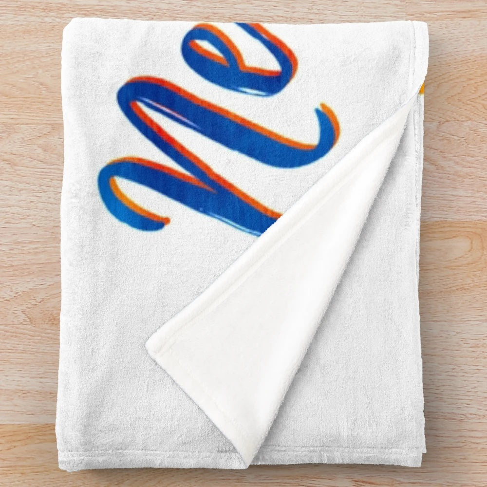 SUNY New Paltz plush blanket with conceptual colors design