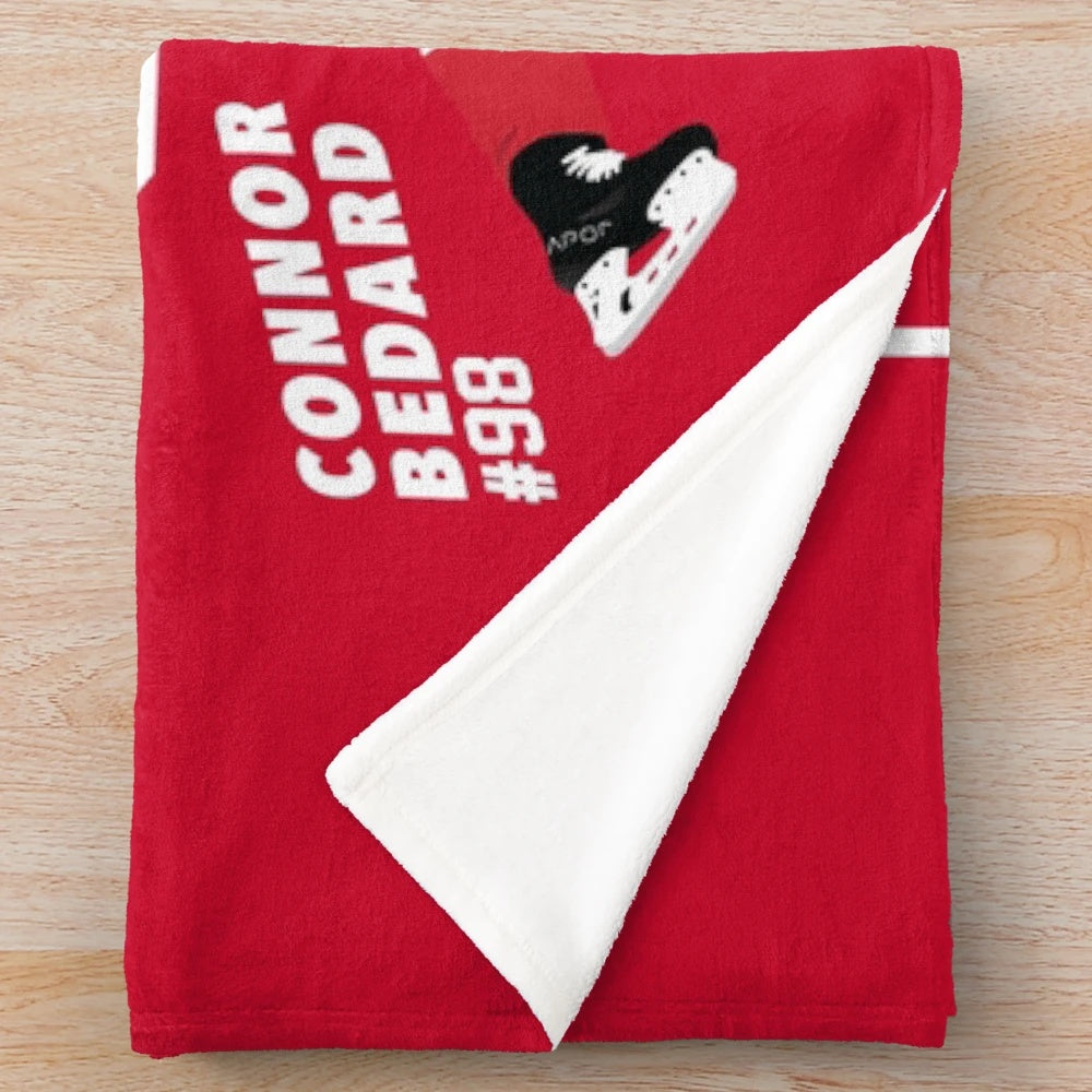 Connor Bedard Blackhawks #98 Plush Blanket