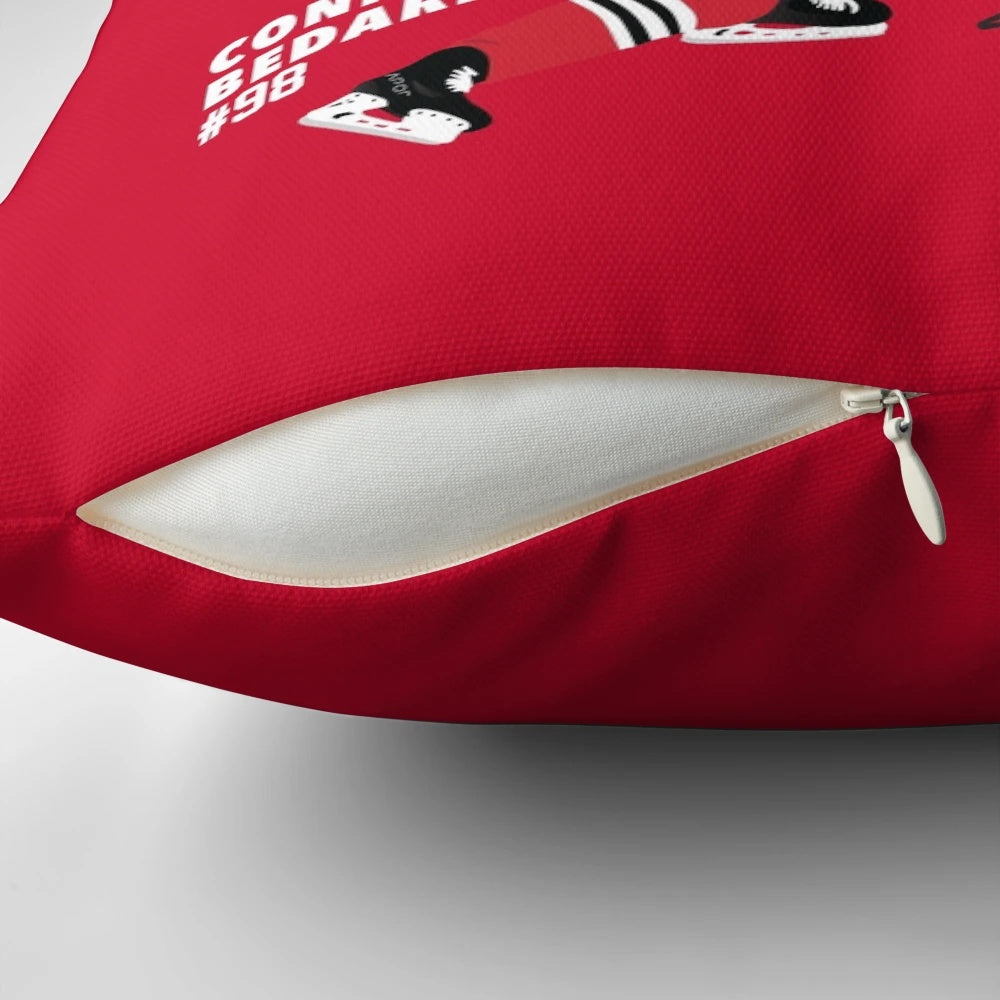 Connor Bedard Chicago Blackhawks #98 Signature Art Pillow