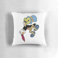 Conscience Pillow featuring Jiminy Cricket, a whimsical and inspiring home accessory