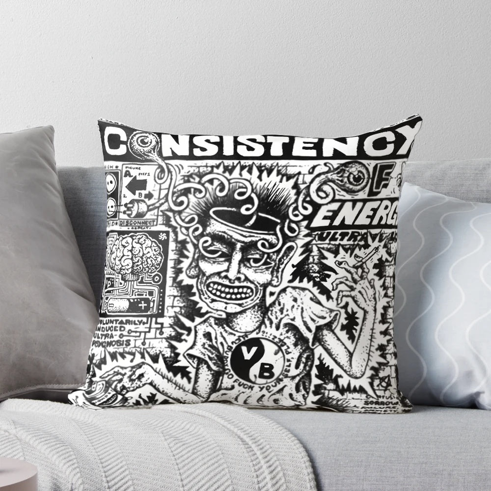Viagra Boys Consistency of Energy Pillow - Post-Punk Band Merchandise