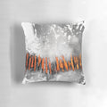 Set of 3 abstract gray and orange decorative pillows for modern and industrial living rooms