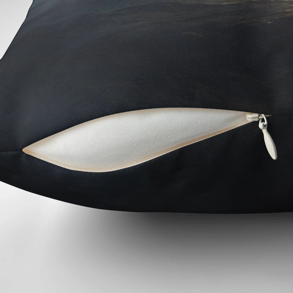 Semicolon - Continue Pillow featuring a couple under a tree with inspirational typography
