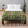 Conure pattern plush blanket with vibrant bird design