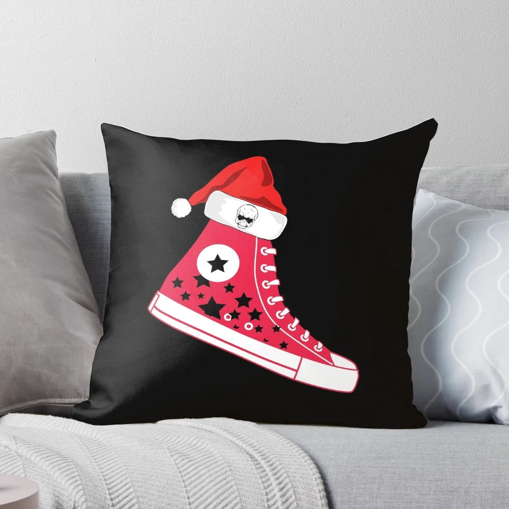 Converse Chuck Taylor-inspired floral decorative pillow