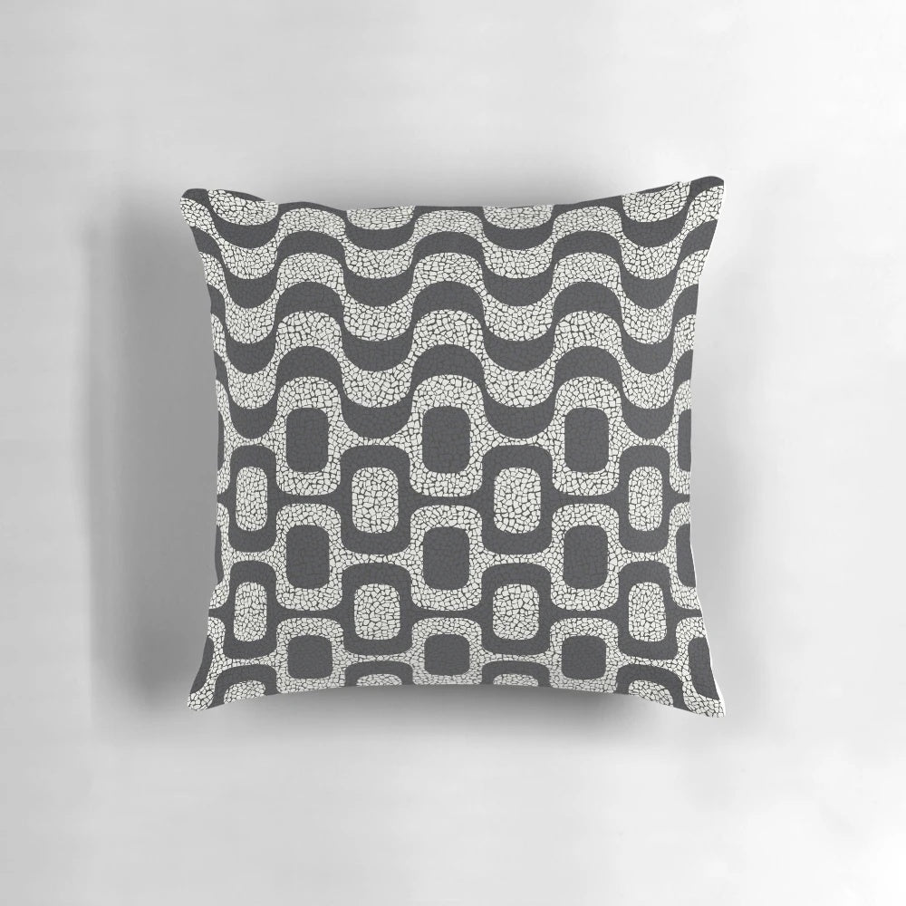 Colorful Copacabana Ipanema Beach Pillow with Brazilian Coastal Landscape