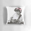 Coquette pillow featuring Inhaler band member Elijah Hewson's image