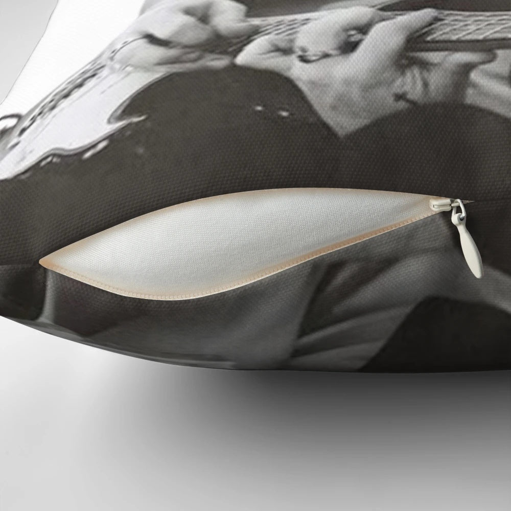 Coquette pillow featuring Inhaler band member Elijah Hewson's image