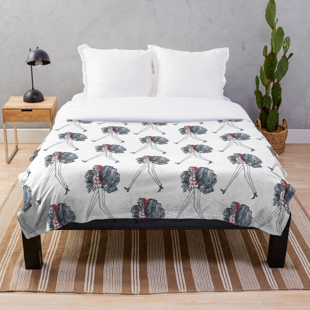 Corazon inspired plush anime blanket featuring characters from the popular anime series One Piece