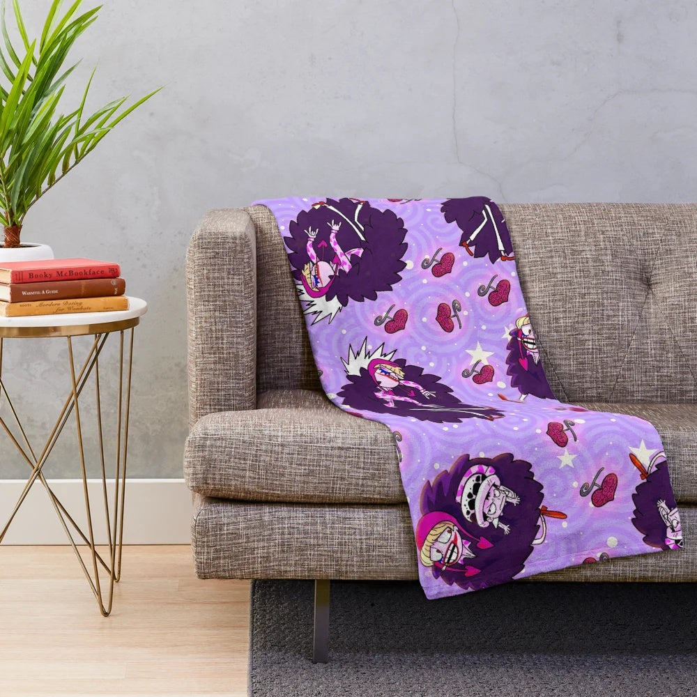 Corazon and Trafalgar Law One Piece inspired plush blanket