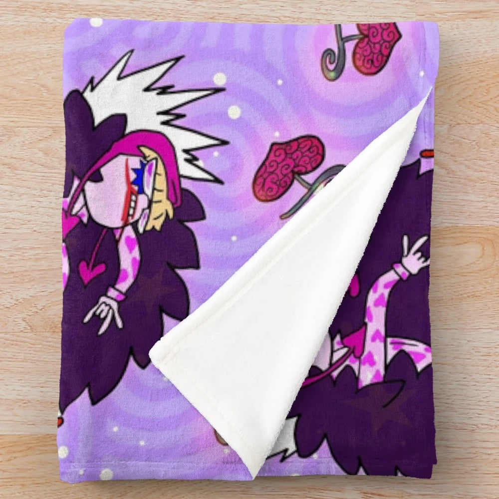 Corazon and Trafalgar Law One Piece inspired plush blanket