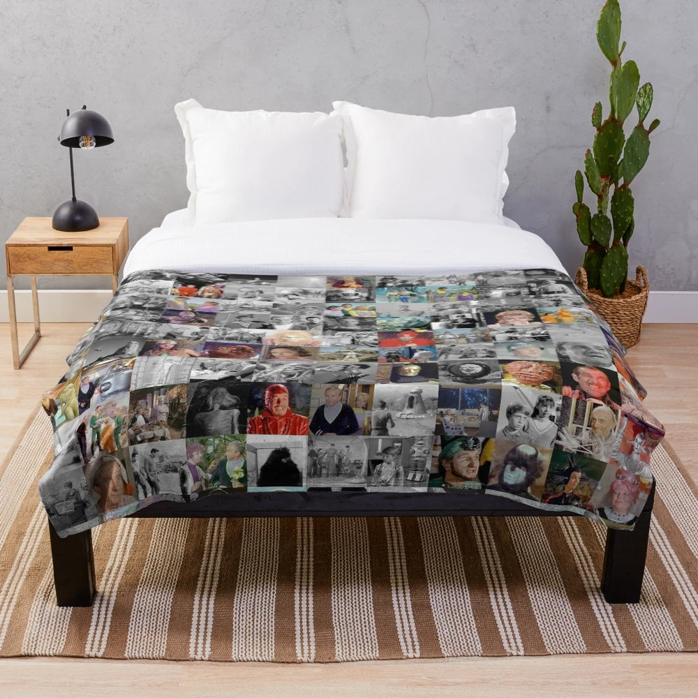 Lost in Space themed plush blanket with space exploration design