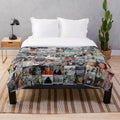Lost in Space themed plush blanket with space exploration design