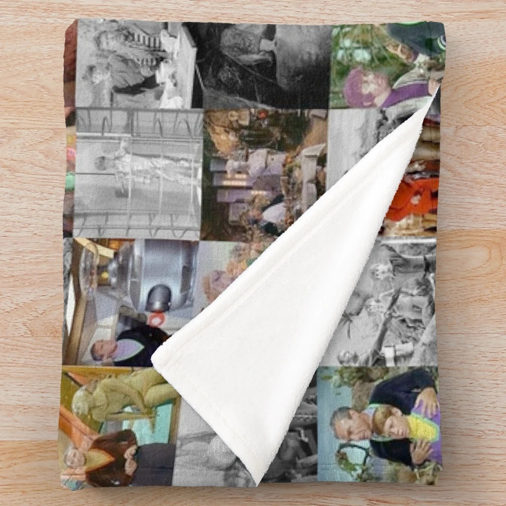Lost in Space themed plush blanket with space exploration design