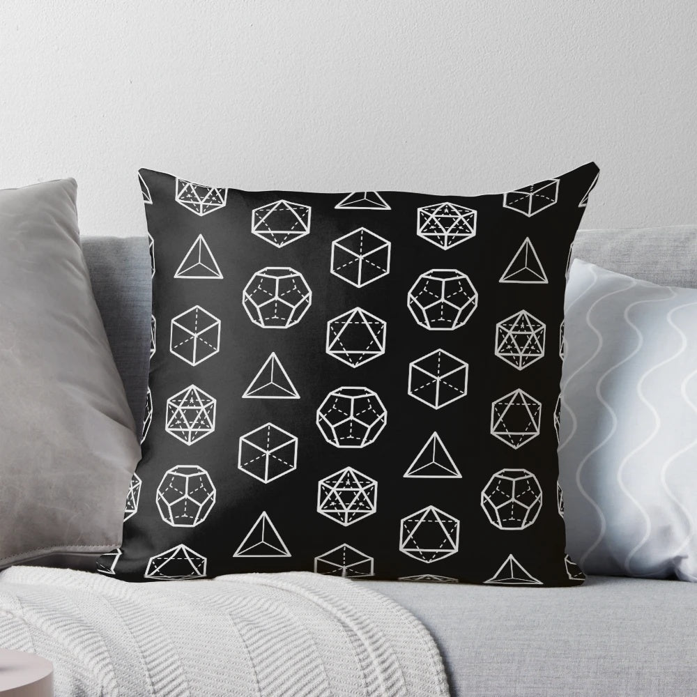 Platonic Solids and Sacred Geometry Cosmic Alignment Pillow