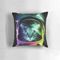 Soft, plush pillow featuring a cute astronaut cat in a space-themed design