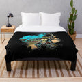 Plush blanket featuring a cosmic-inspired black mage design from the Final Fantasy universe