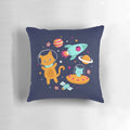 Cosmic Cats Pillow featuring cute space-themed kittens and cats
