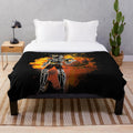 Plush blanket featuring a cosmic, celestial design with a silhouette of the mythical Pegasus
