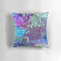 Cosmic chi energy abstract art yoga pillow in shades of purple and violet