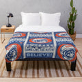 Cosmonaut cat plush blanket with a meme-worthy design