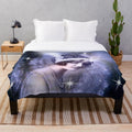 Space Dream Plush Blanket featuring a colorful galaxy design