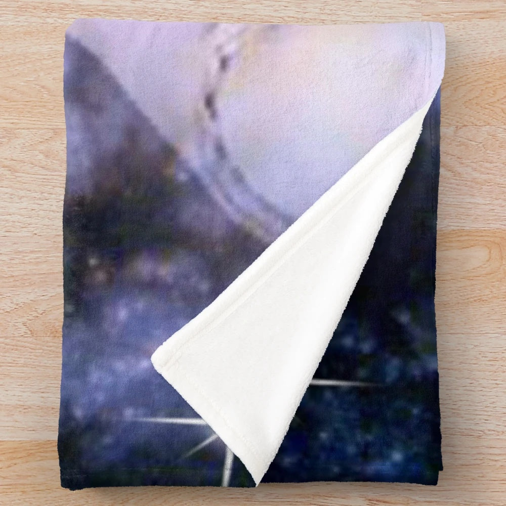 Space Dream Plush Blanket featuring a colorful galaxy design