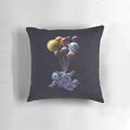 Vibrant pillow design featuring a surreal, floating landscape of planets, moons, and cosmic elements.