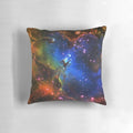 Decorative galaxy eagle pillow with a vibrant, cosmic print design