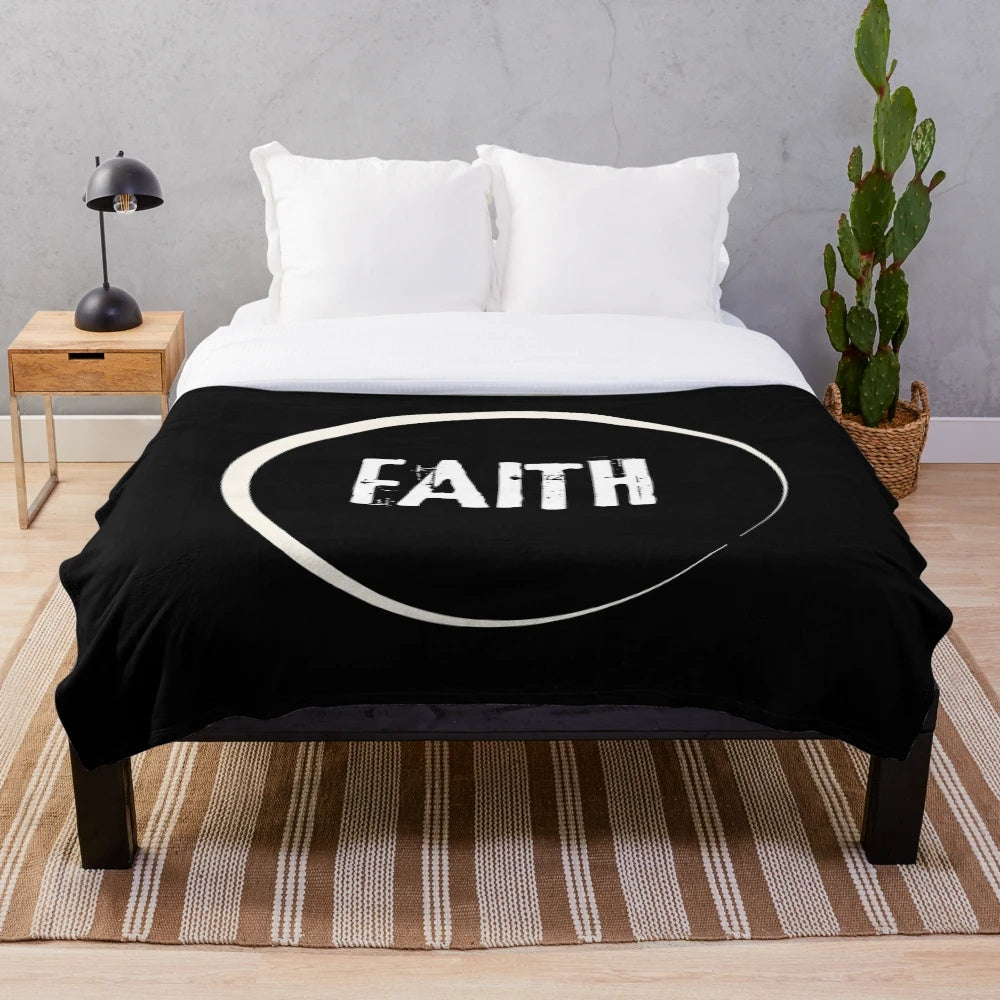 Cosmic eclipse illustration printed on a cozy plush blanket