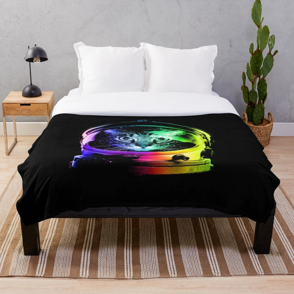 Astronaut Cat Plush Blanket