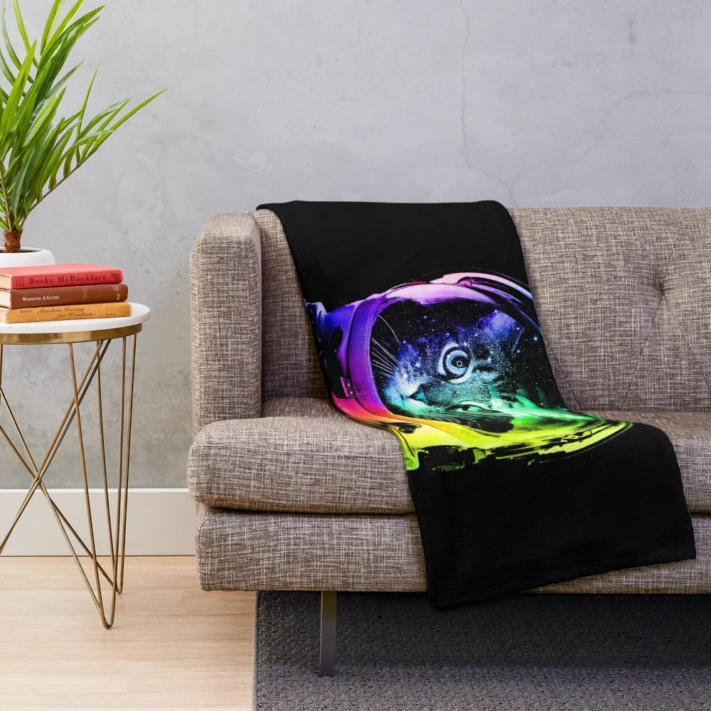 Astronaut Cat Plush Blanket