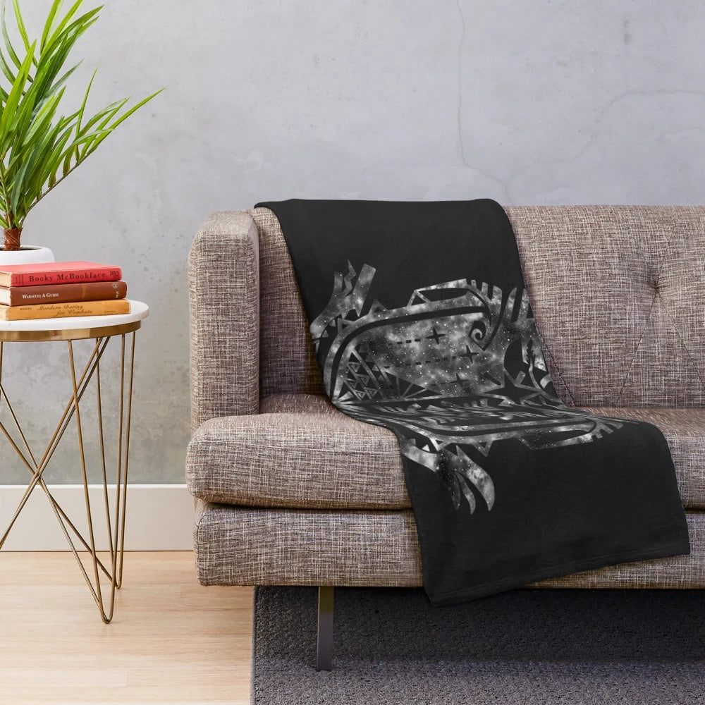 Cosmic galaxy design monster hunter world inspired plush blanket