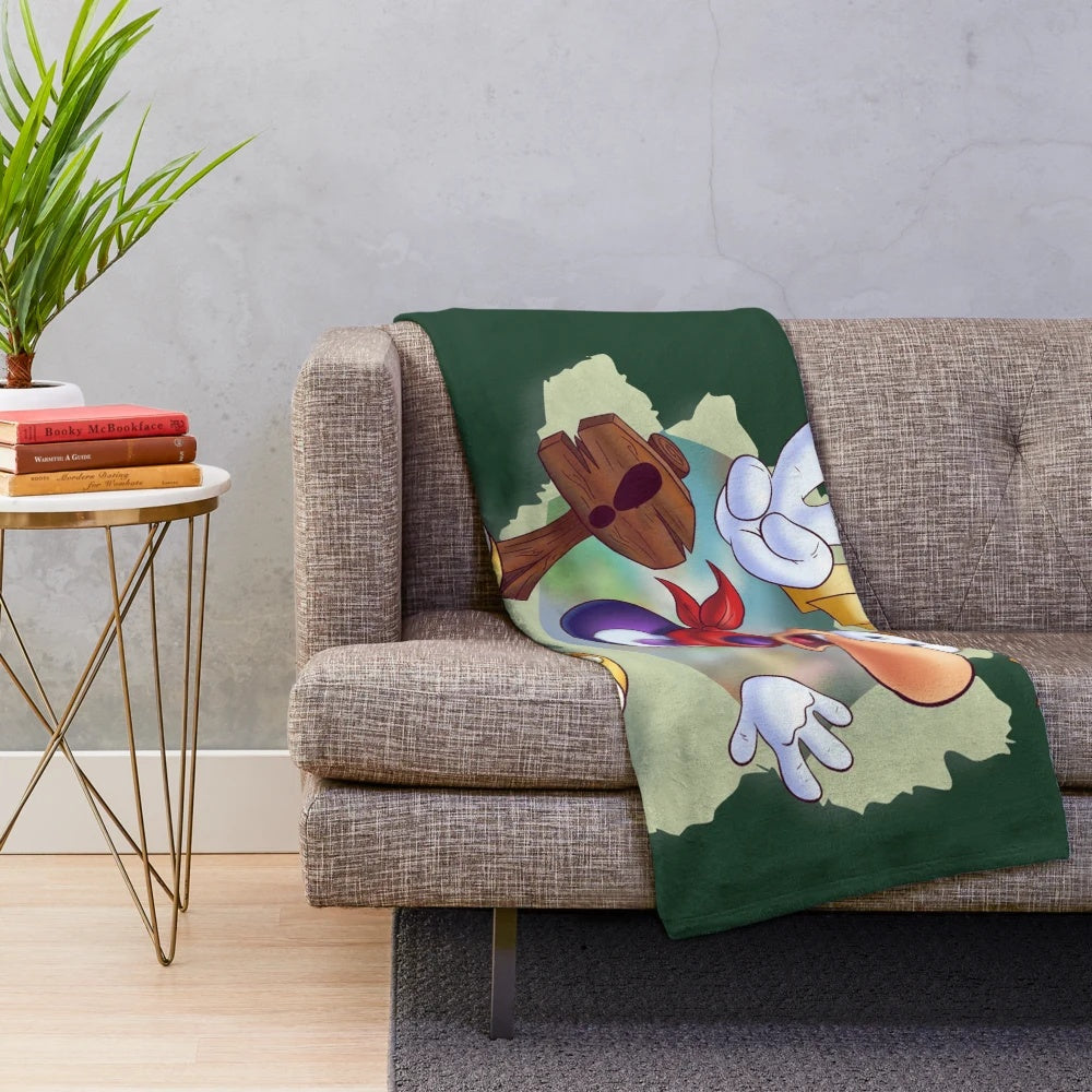 Cosmic Gaming Plush Blanket featuring 3D video game inspired design