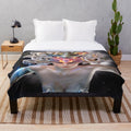 Cosmic Goddess Plush Blanket with Enchanting Celestial Design