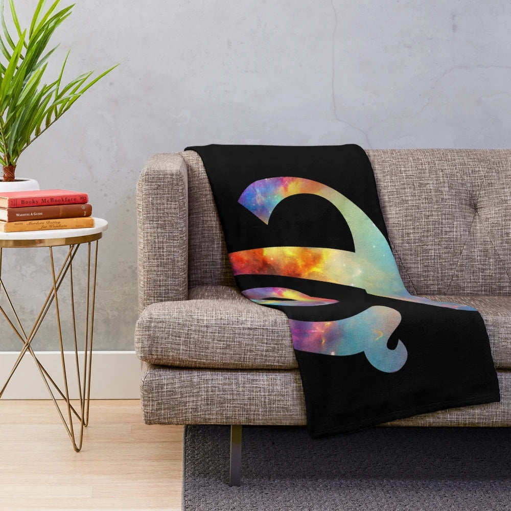 Soft and cozy plush blanket with a nebula-inspired cosmic design, perfect for K-pop fans
