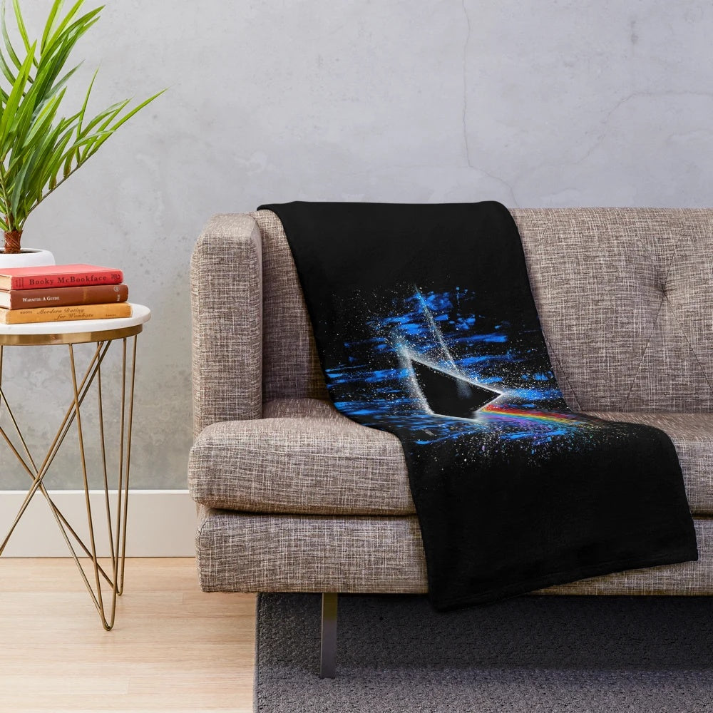 Pink Floyd The Dark Side of the Moon Inspired Plush Blanket
