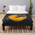 Plush blanket with a shining star and galaxy design