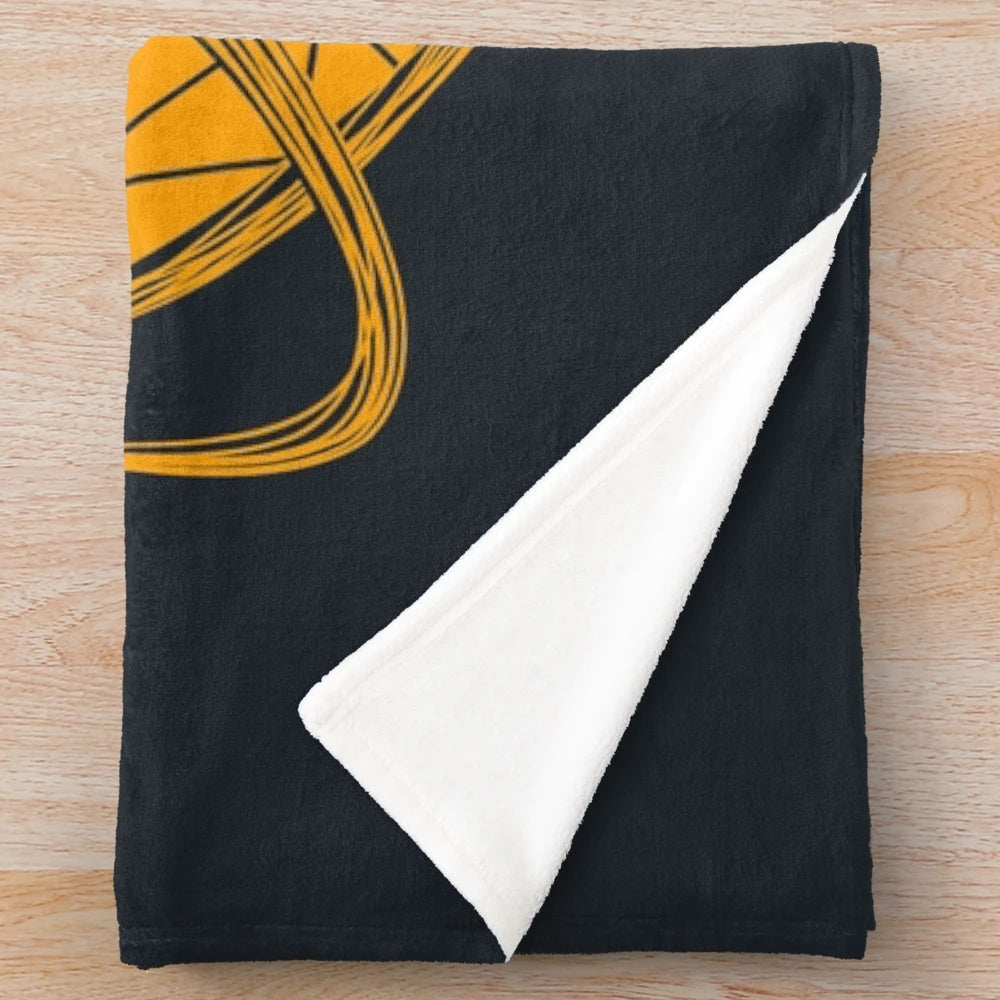 Plush blanket with a shining star and galaxy design