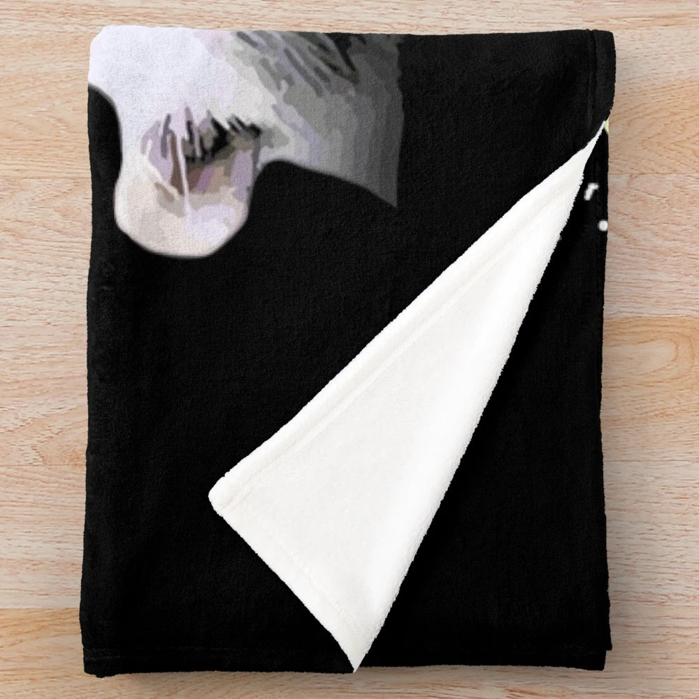 Trippy three rat moon design plush blanket