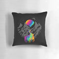 Cosmic River Pillow featuring a serene space-inspired design with planets, stars, and a flowing river of color.