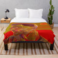 Solar Flare Plush Blanket with Vibrant Cosmic Design