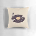 Cosmic Sound Pillow with surreal space-themed design