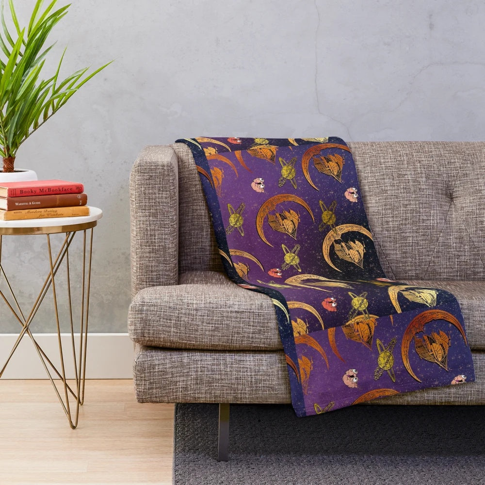 Treasured Planets Plush Blanket with cosmic galaxy design