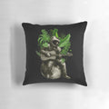 Astropical Strum Pillow with cosmic, tropical, and space-themed design